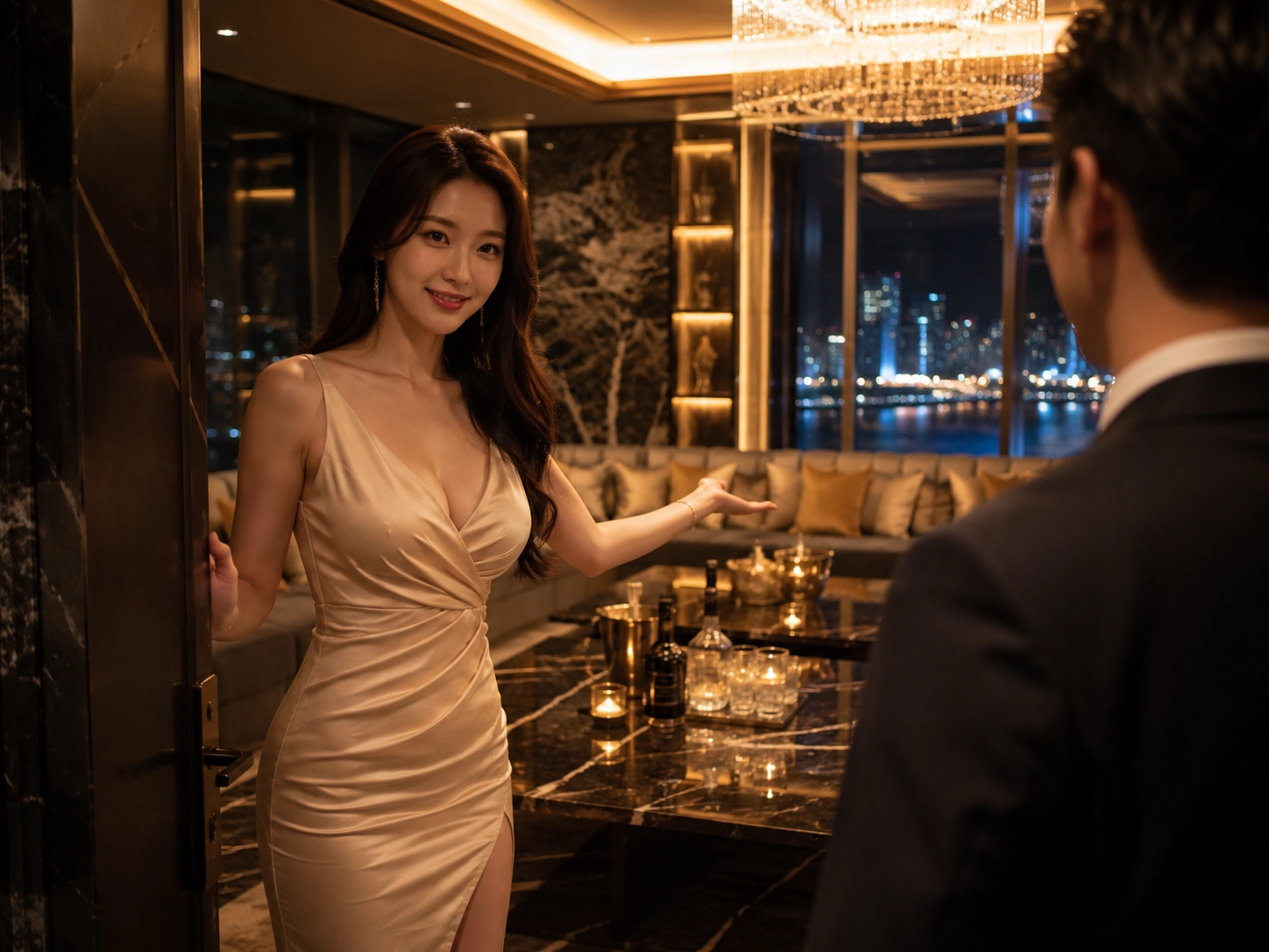 해운대 고구려 VIP룸 입장 안내 분위기